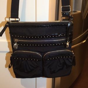 Brighton black and silver crossbody bag